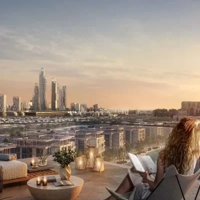 Rooftop lounge with a terrace in Tower 1